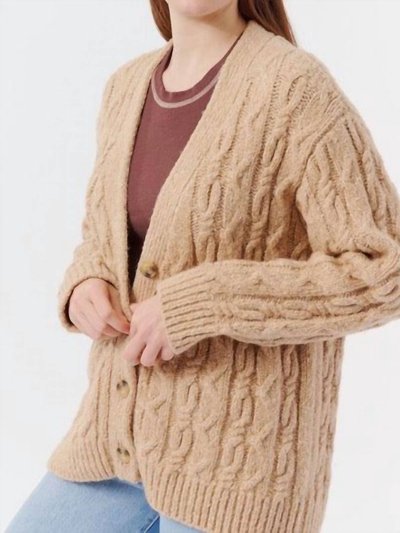 ATM Anthony Thomas Melillo Multicolor Boucle Cable Cardigan In Clay product