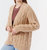 Multicolor Boucle Cable Cardigan In Clay - Clay