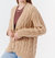 Multicolor Boucle Cable Cardigan In Clay - Clay