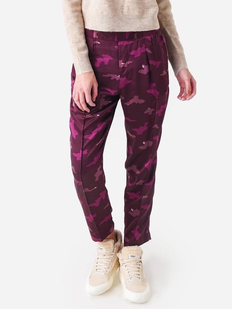 Silk Pull-On Pant In Abstract Camo - Abstract Camo