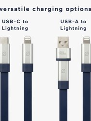 flat USB-C to Lightning cable