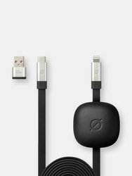 Flat + Weight Fast Charge Lightning Cable + Weight - Carbon Black