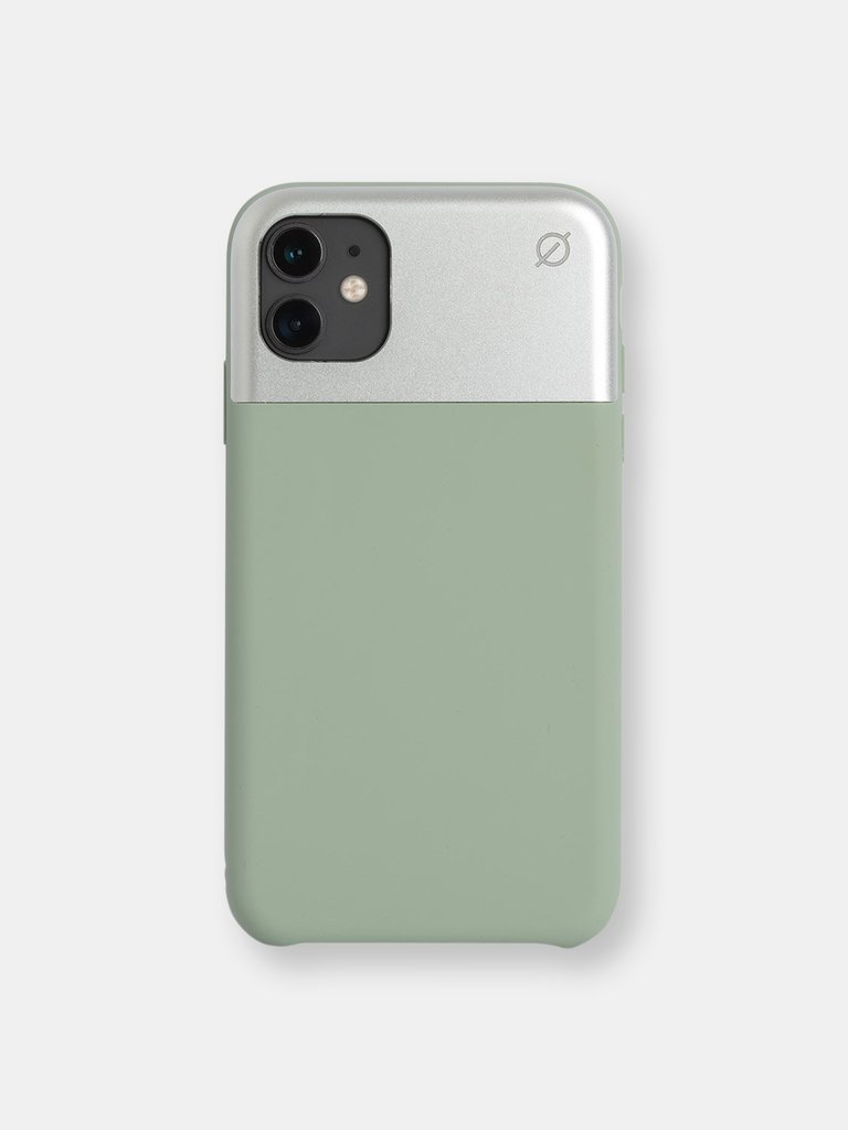 split silicone iPhone 11 case - chlorine green
