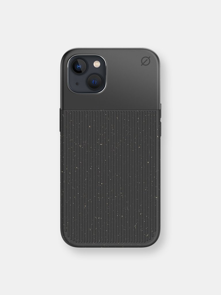 split wood fibre MagSafe iPhone 13 case - carbon black
