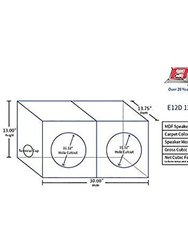 12" Dual Sealed Carpeted Subwoofer Enclosure