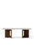 Androgyne Lounge Table, Wood - Finish: Dark Stained Oak | Calacatta Viola