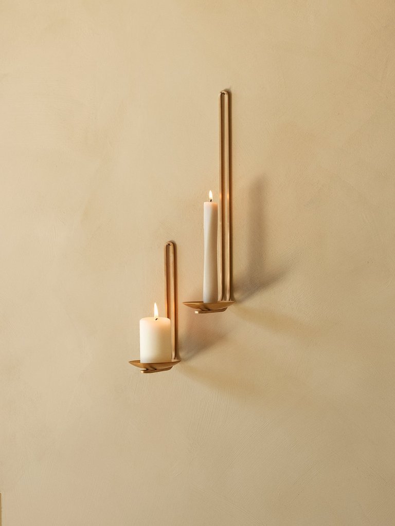 Clip Wall Candle Holder - Brass