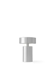 Column LED Table Lamp, Portable - Brushed Aluminium