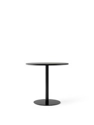 Harbour Column Table, Round Table Top, Dining Height - Black Stained Oak Veneer