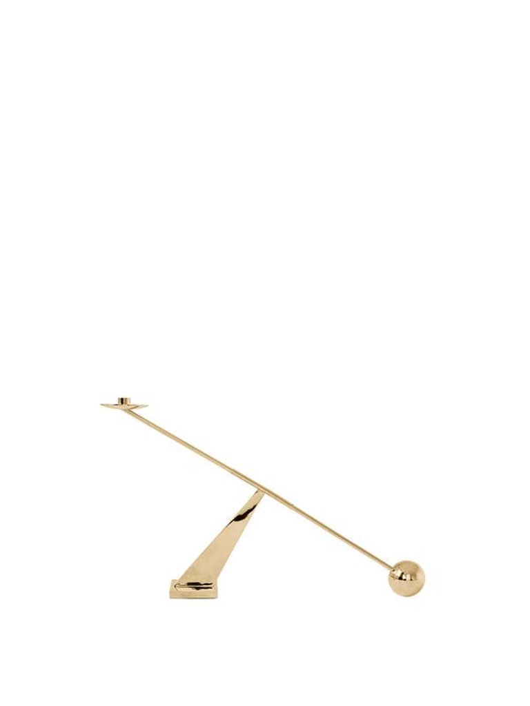 Interconnect Candle Holder - Polished Brass