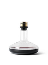 Wine Breather Carafe, Deluxe - Brass Lid