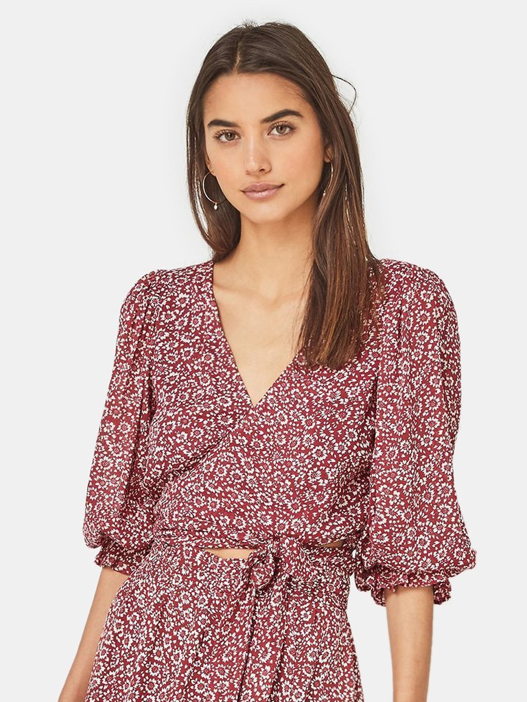 Marlowe Frida Cropped Wrap Blouse