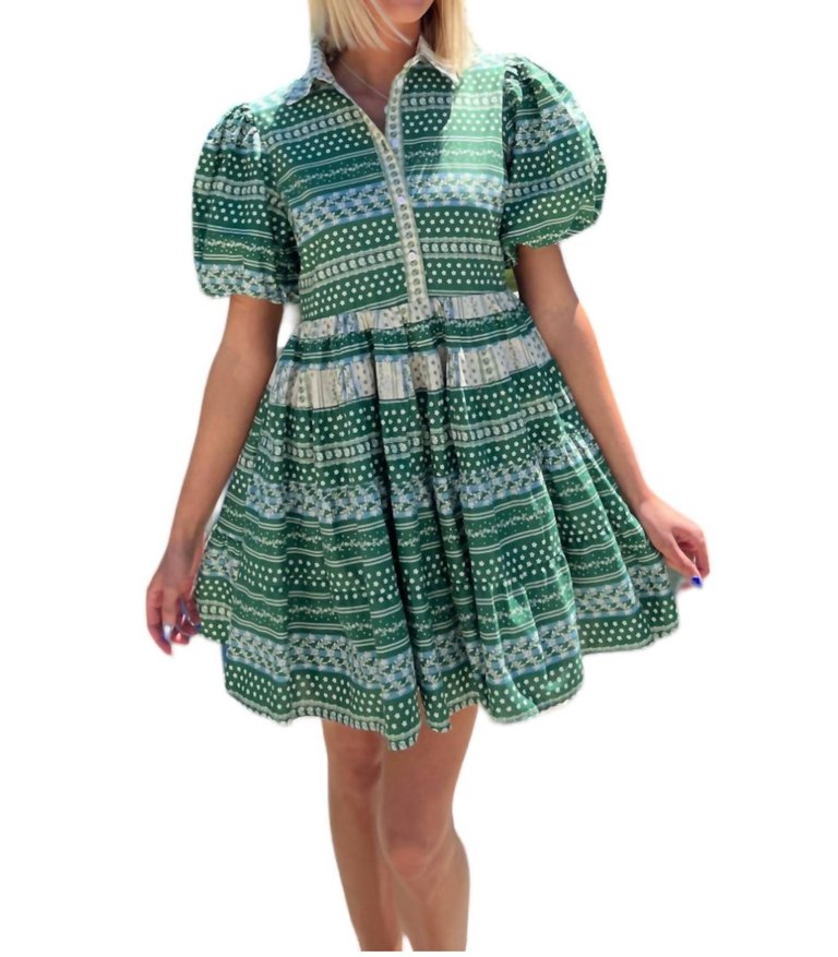 Augusta Mini Dress In Green