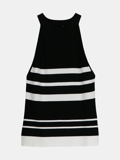 Autumn Cashmere Autumn Cashmere Women's Black / White Striped Halter Tanks & Cami product