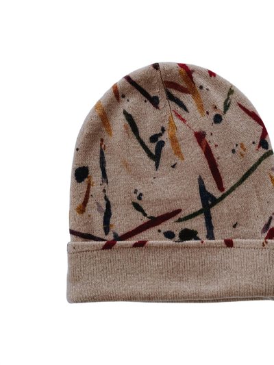 Autumn Cashmere Cashmere Paint Splatter Beanie - Cork product