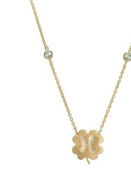 Lucky Diamond Pisces Zodiac Necklace - Yellow Gold