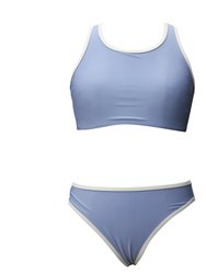 2-Piece Racerback Bikini Set - Blue/Big Girl