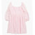 Chiffon Gold Foil Babydoll Dress - Pink/Big Girl