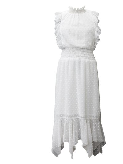 Ava & Yelly Clip Dot Hankey Maxi Dress - White product
