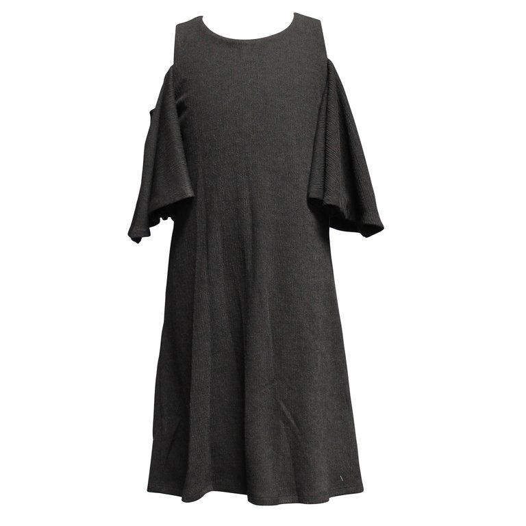 Cold Shoulder Dress - Black