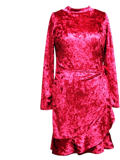 Ava & Yelly Crushed Velvet Wrap Dress product