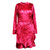 Crushed Velvet Wrap Dress - Ruby Red