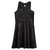 Embossed Satin A-Line Dress - Black