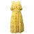 Floral Print Ruffle Maxi Dress - Yellow - Yellow/Big Girl