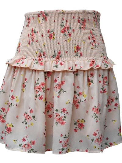 Ava & Yelly Floral Smocked Waist Printed Skirt product