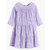 Star Long Sleeve Tiered Party Dress - Purple
