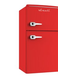 3.0 Cu. Ft. Compact Retro Style Refrigerators - Red