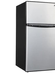 3.2 Cu. Ft. Stainless Steel Compact Refrigerator