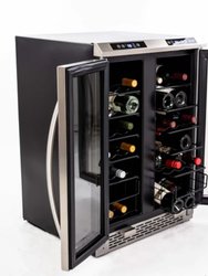 38 Bottle Stainless Steel Dual-Zone Wine Cooler