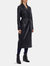 Belted Faux Leather Trench