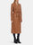 Belted Faux Leather Trench