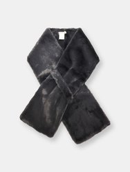 Faux Fur Pull-Through Scarf - Graphite