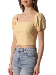 Faux Leather Crop Top