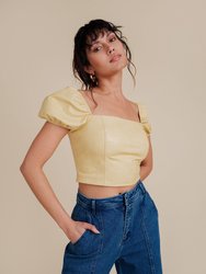 Faux Leather Crop Top