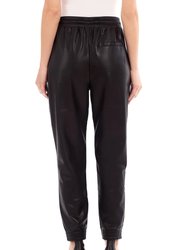 Faux Leather Joggers