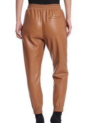 Faux Leather Joggers