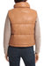 Faux Leather Puffer Vest