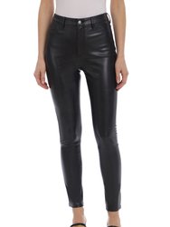 Faux Leather Skinny Pant - Black