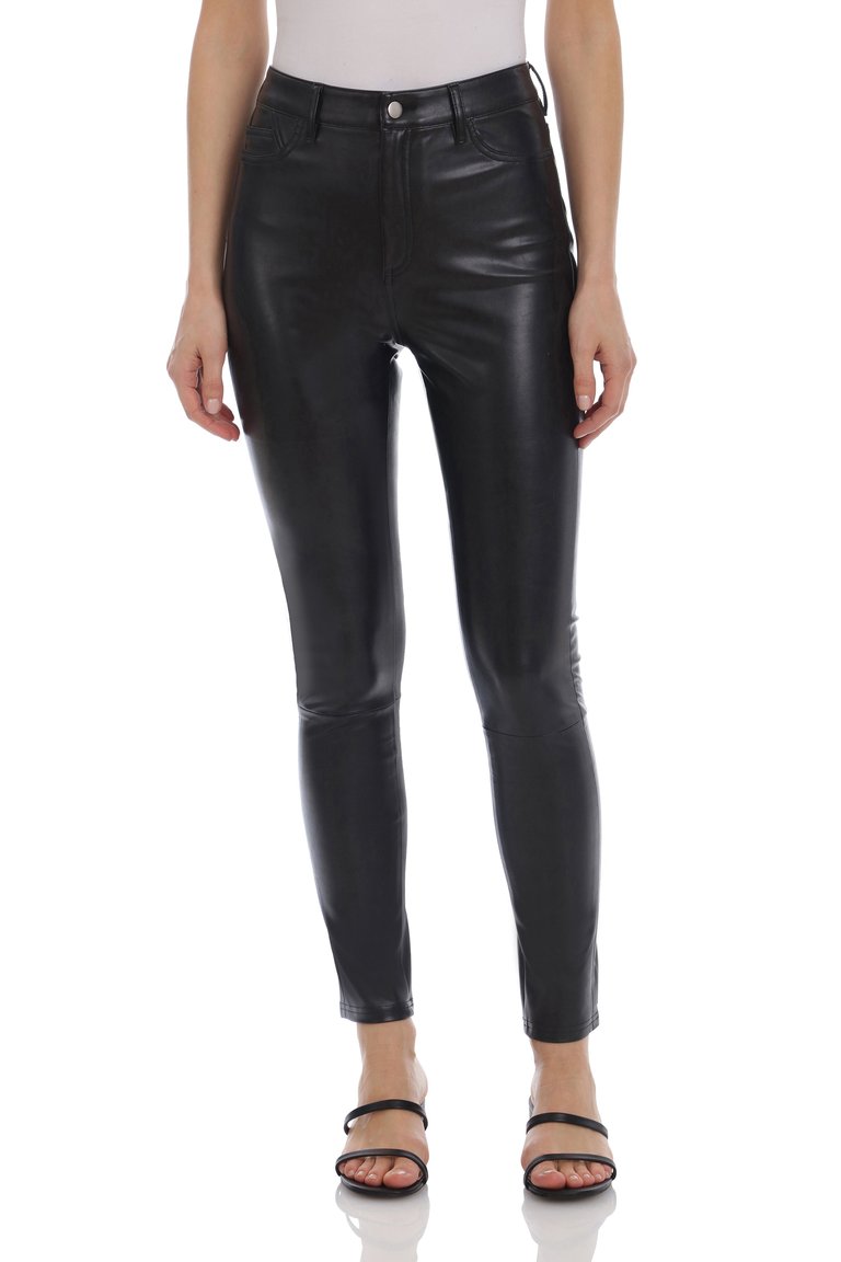 Faux Leather Skinny Pant - Black