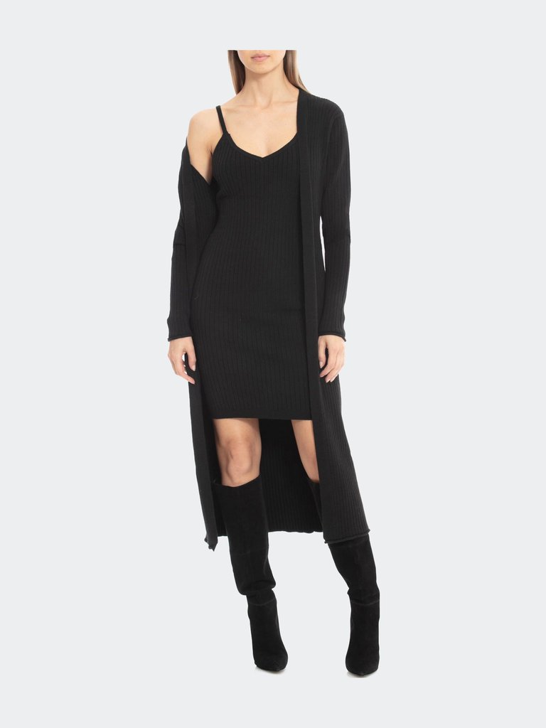 Longline Cardigan & Mini Dress Set