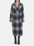 Oversized Geo Print Wool-Blend Coat