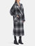 Oversized Geo Print Wool-Blend Coat