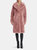 Oversized Teddy Faux Fur Coat - Rose Taupe
