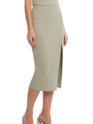 Rib Knit Midi Skirt