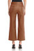 Seam-Front Faux Leather Wide Leg Crop Trouser