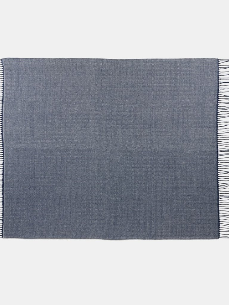 Avenue Haven Herringbone Throw Blanket (Navy) (One Size) (One Size)